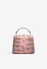 Valentino Mini VSLING Lizard-Embossed Top Handle Bag Pink 6W2B0G97SLH R6B