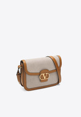 Valentino 9TO5 VLogo Canvas Crossbody Bags Beige 6W2B0R15CJP/Q_VALE-REK