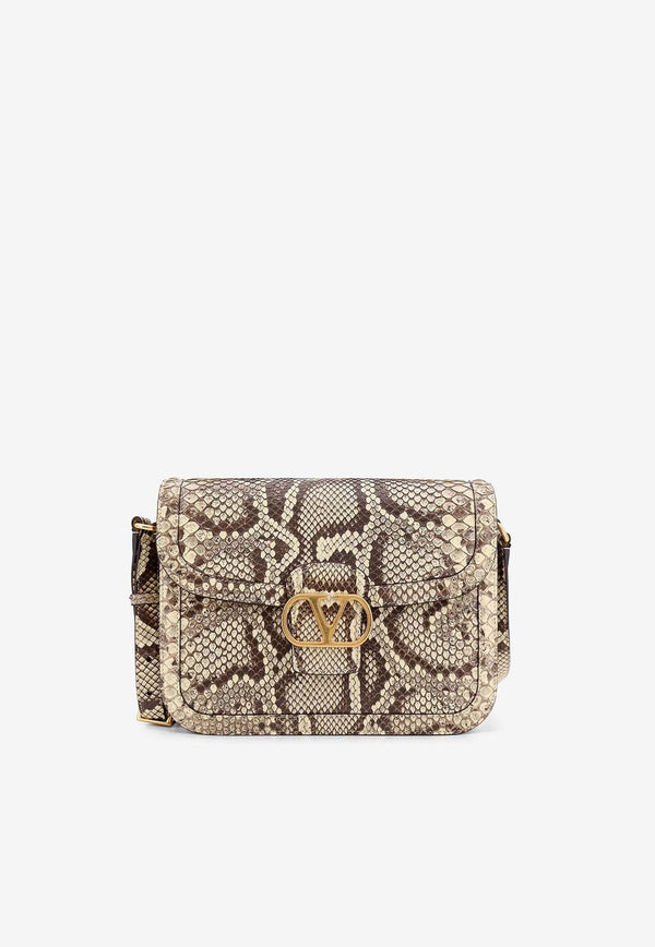 Valentino 9TO5 Python Leather Shoulder Bag Cream 6W2B0R15QCJ R5C