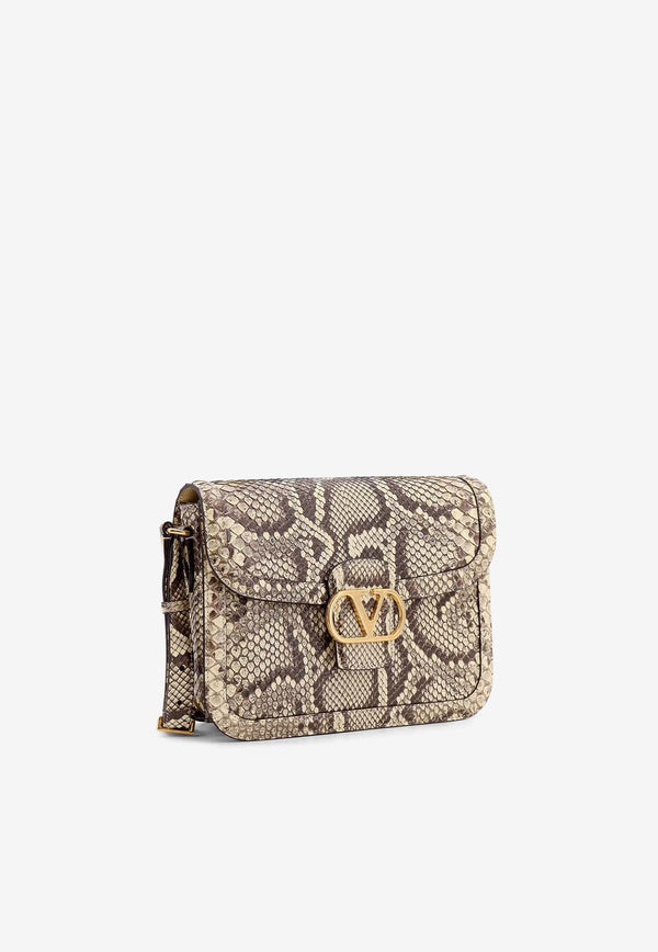 Valentino 9TO5 Python Leather Shoulder Bag Cream 6W2B0R15QCJ R5C