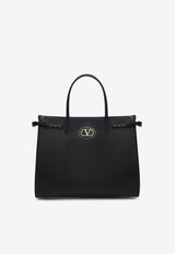 Valentino Medium Antibes Leather Tote Bag Black 6W2B0R19CVC/Q_VALE-0NO