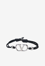 Valentino VLogo Signature Cord Bracelet Black 6W2J0X85KAZ 0NO