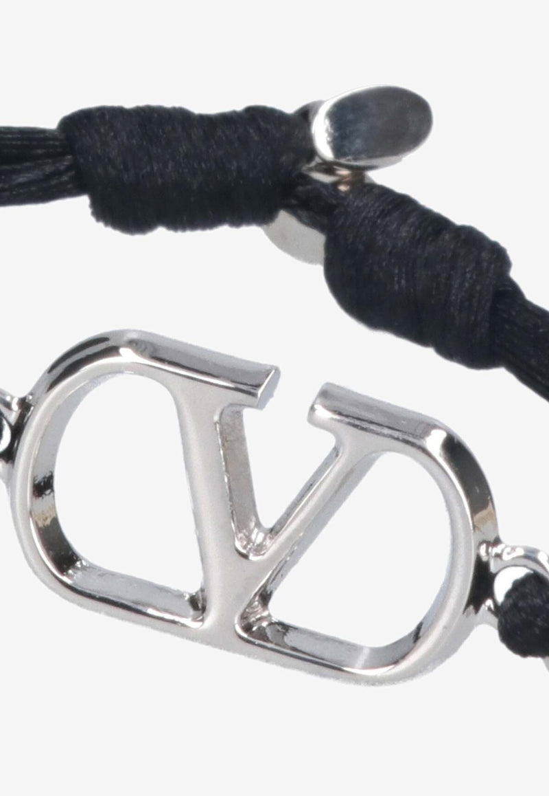 Valentino VLogo Signature Cord Bracelet Black 6W2J0X85KAZ 0NO