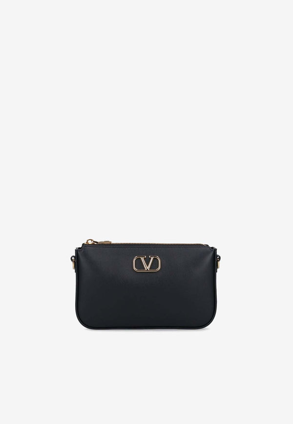 Valentino VLogo Signature Leather Shoulder Bag Black 6W2P0AA9MIM 0NO