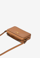 Valentino Mini Alltime Leather Crossbody Bag Almond 6W2P0AI5-RZR-KEL