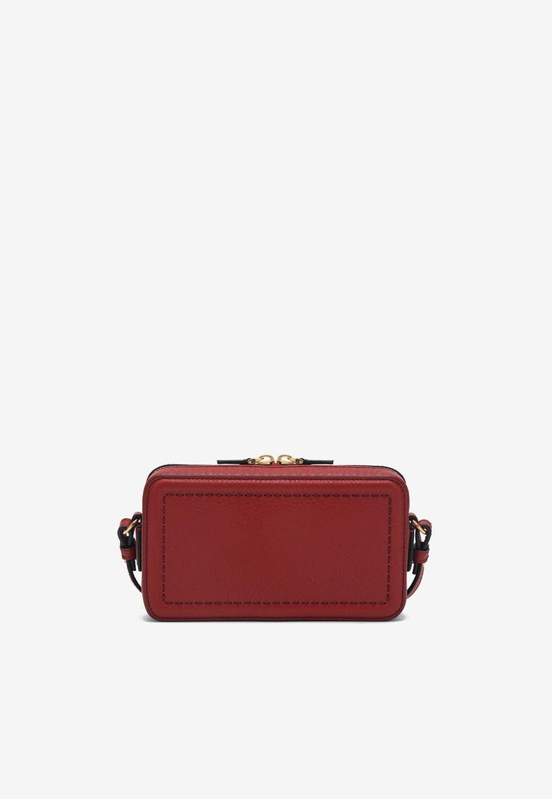 Valentino Mini Alltime Grained Leather Shoulder Bag Red 6W2P0AI5RZR 0RO