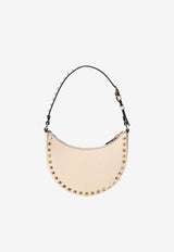 Valentino Mini Rockstud Grained Leather Hobo Bag Ivory 6W2P0AI7VSH I16