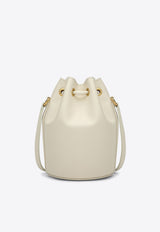 Valentino VLogo Leather Bucket Bag Ivory 6W2P0AJ2SNP/Q_VALE-I16