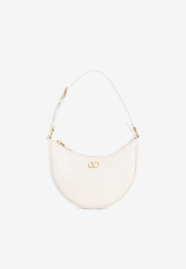 Valentino Mini VLogo Grained Leather Hobo Bag Ivory 6W2P0AK3SNP I16