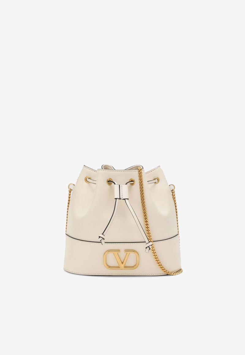 Valentino Vlogo Leather Bucket Bag 6W2P0T83HPF/Q_VALE-I16