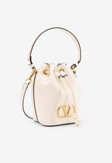 Valentino Mini VLogo Signature Bucket Bag White 6W2P0Z44VNL_098