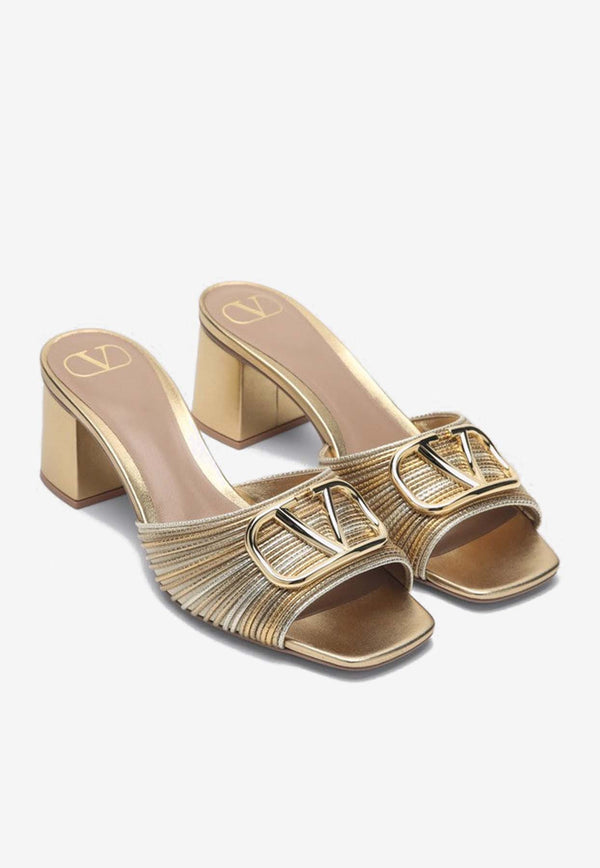 Valentino 40 Vlogo Leather Sandals 6W2S0HA6MNS/Q_VALE-KUN