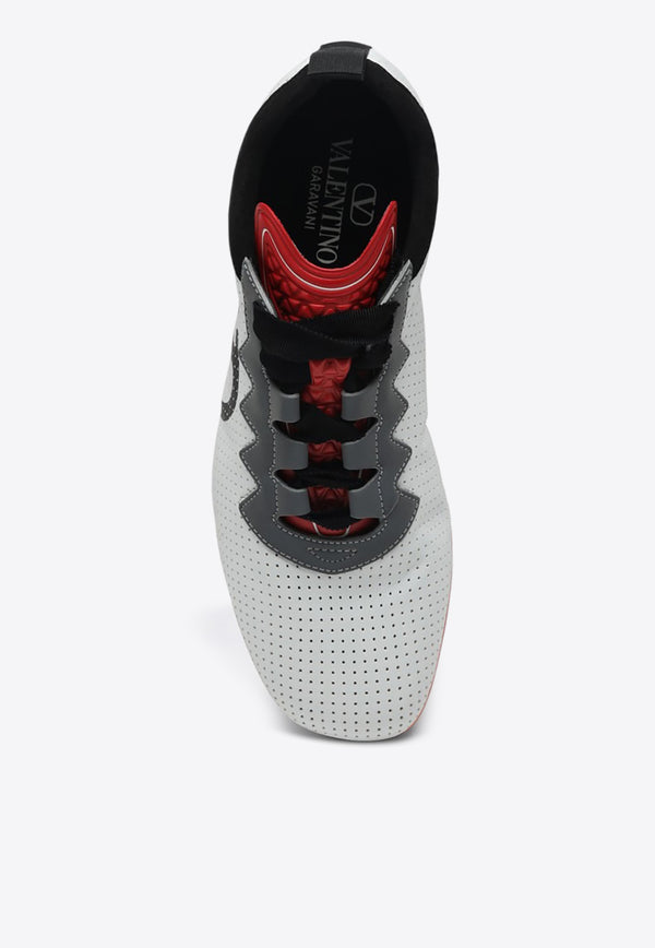 Valentino Chromathon Low-Top Sneakers in Perforated Leather  White 6W2S0LL5XBM/Q_VALE-9K0