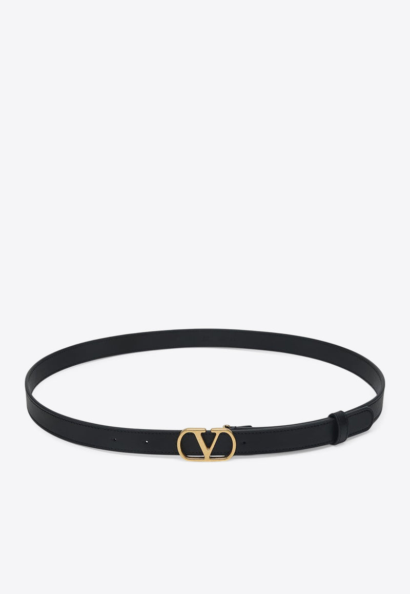 Valentino VLogo Leather Belt Black 6W2T0SM7IYR/Q_VALE-0NO