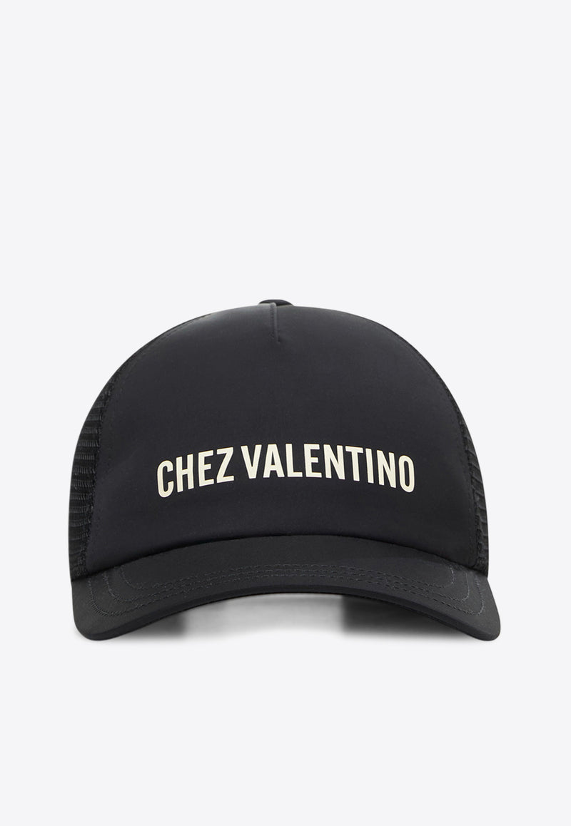 Valentino Chez Logo Trucker Cap Black 6Y2HDA41ALZ RES