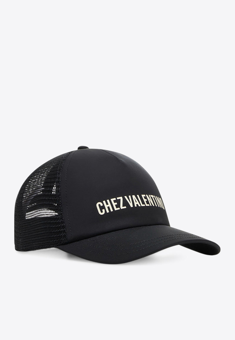 Valentino Chez Logo Trucker Cap Black 6Y2HDA41ALZ RES