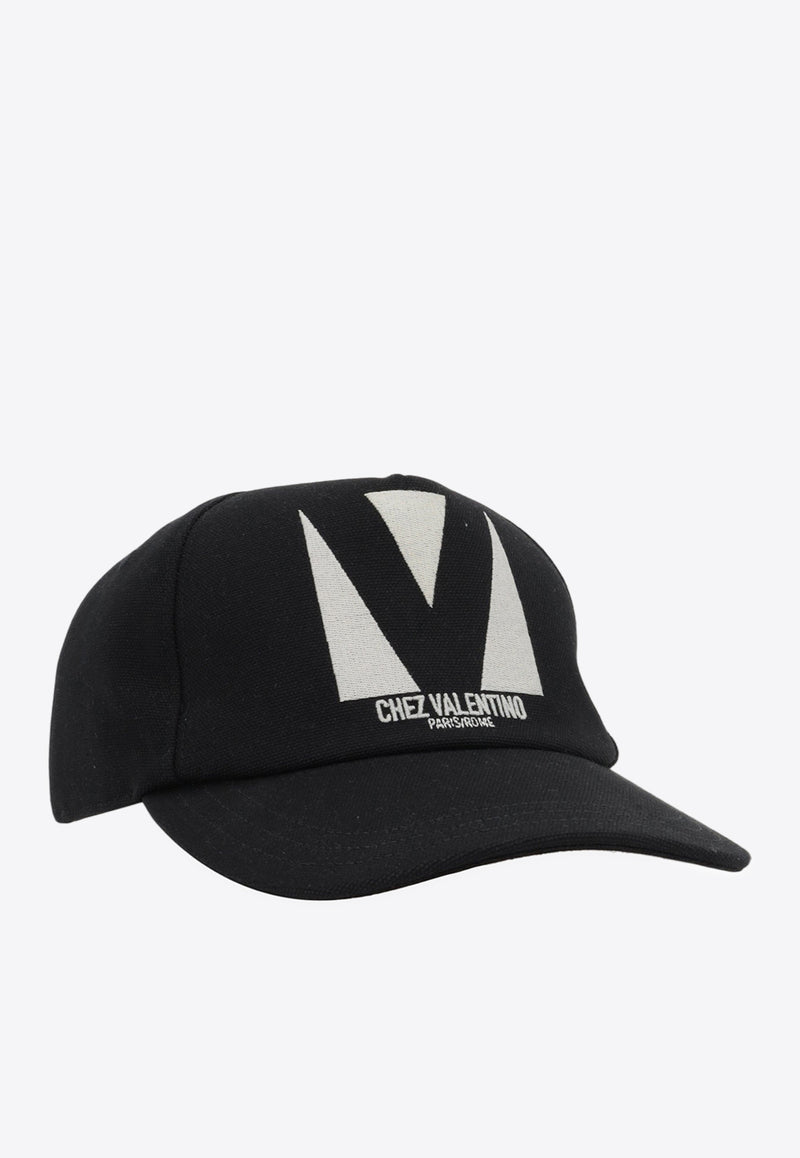 Valentino Chez Logo Baseball Cap Black 6Y2HDA41WGJ 0NA