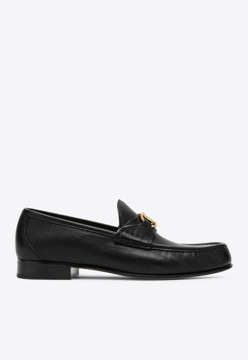 Valentino VLogo Leather Loafers Black 6Y2S0J68MIL/Q_VALE-0NO