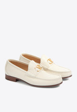 Valentino VLogo Signature Leather Loafers Ivory 6Y2S0J68VMH 098