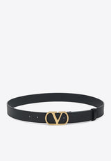 Valentino VLogo Leather Belt Black 6Y2T0SE1HCG/Q_VALE-0NO