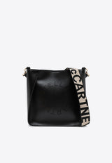 Stella McCartney Perforated Logo Faux Leather Shoulder Bag Black 700073W8542/Q_STELL-1000