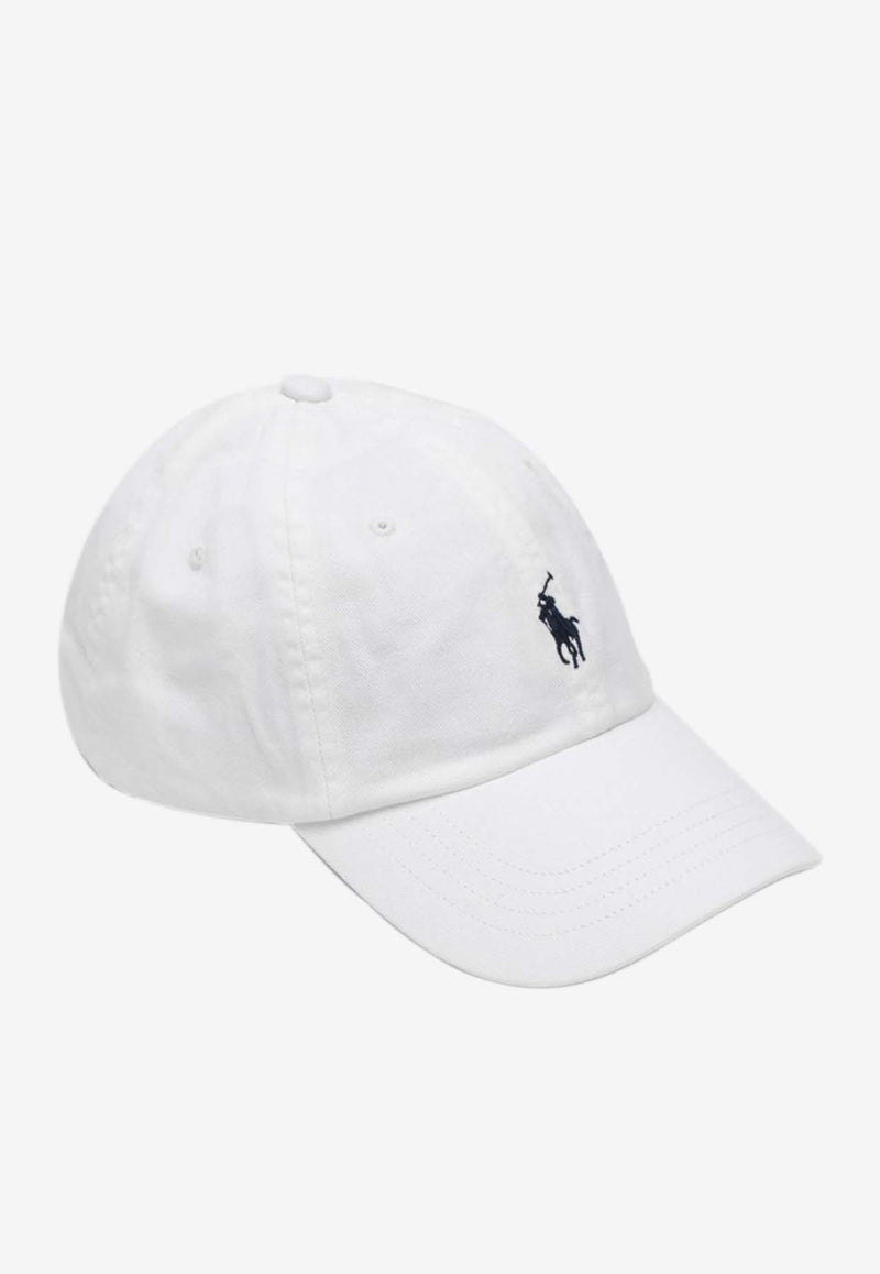 Polo Ralph Lauren Logo Embroidered Baseball Cap White 710548524011CO/Q_POLOR-WN