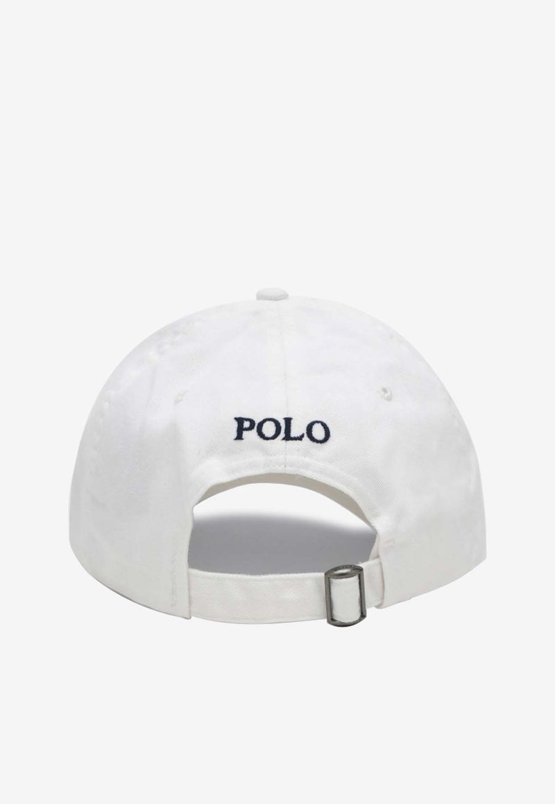 Polo Ralph Lauren Logo Embroidered Baseball Cap White 710548524011CO/Q_POLOR-WN