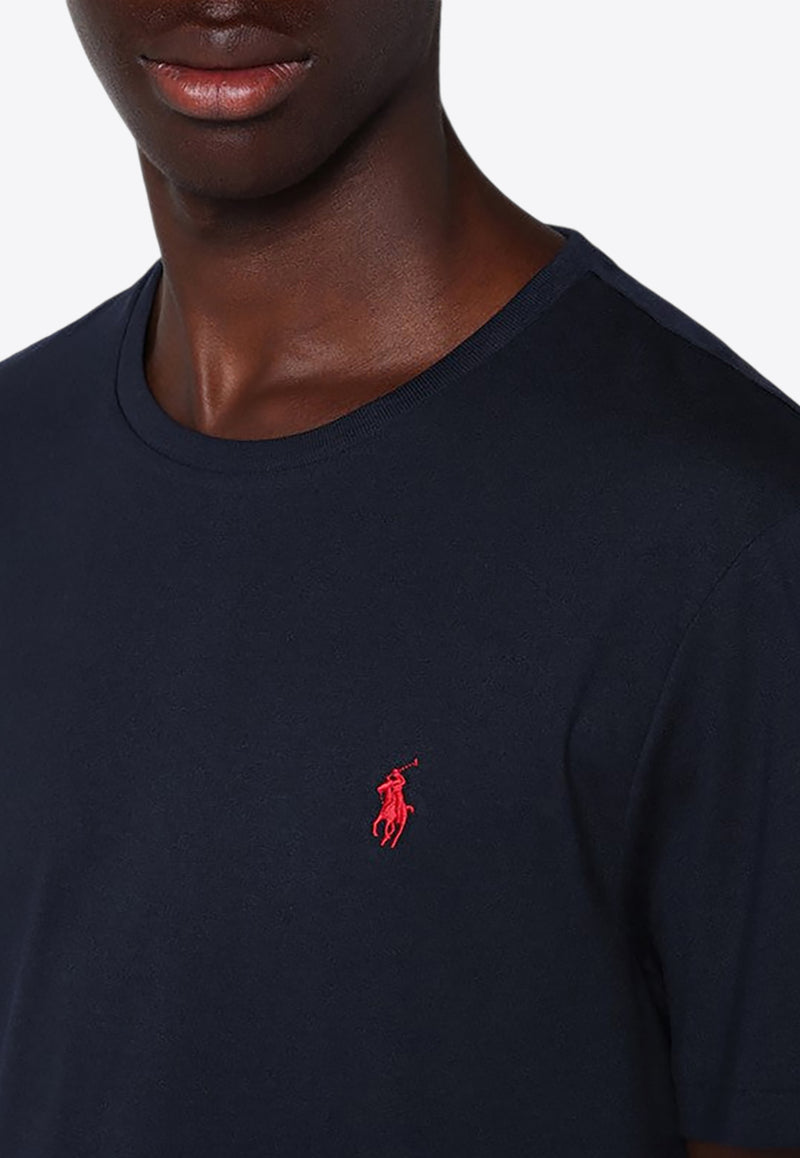 Polo Ralph Lauren Logo Embroidered T-shirt Blue 710680785004CO/P_POLOR-IN