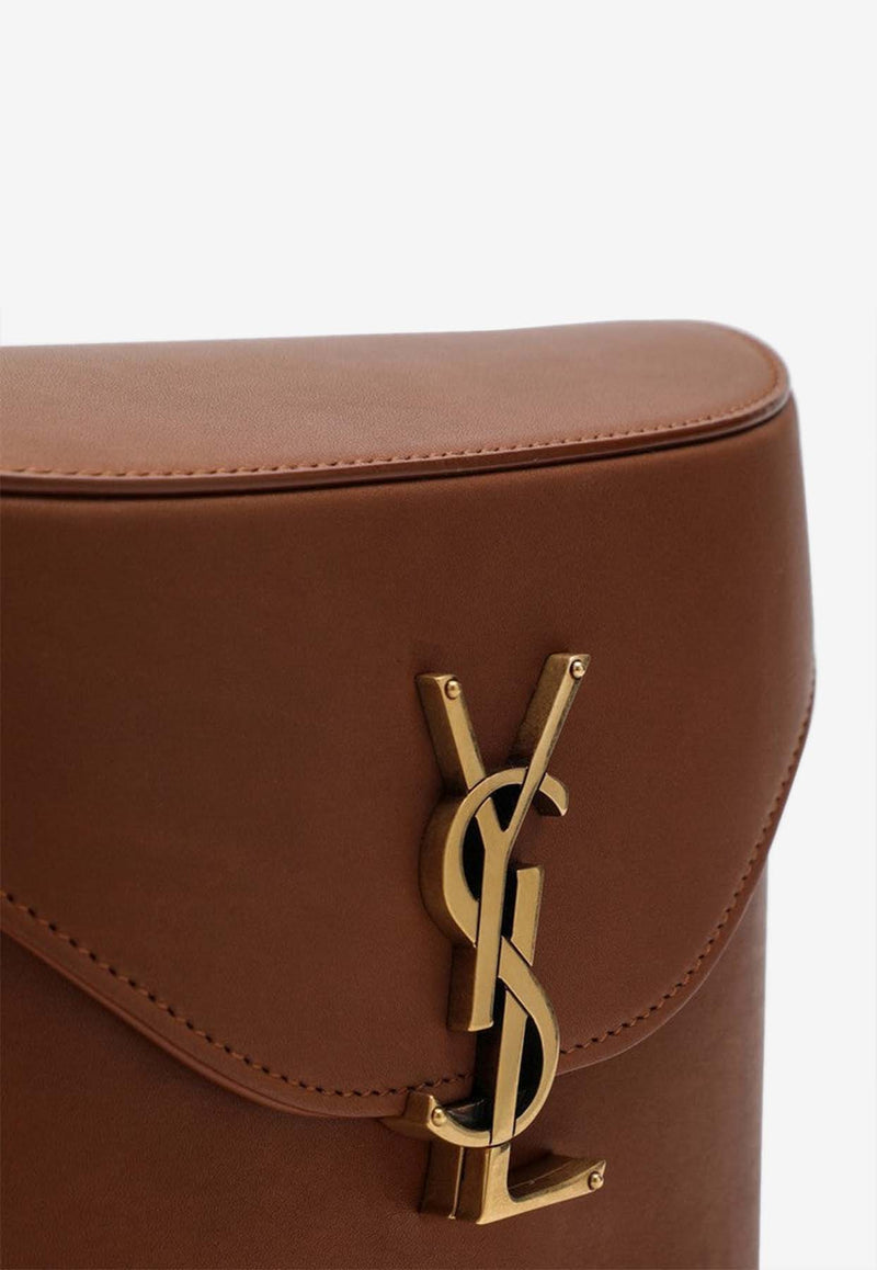 Saint Laurent June Box Leather Crossbody Bag Brown 713700BWR0W/O_YSL-6309