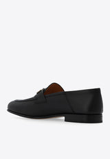 Salvatore Ferragamo Ottone Leather Loafers 01E100 OTTONE 758468-NERO