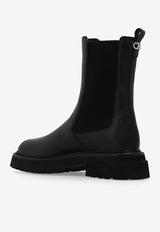 Salvatore Ferragamo Oderico Double Gancini Chelsea Boots 01E516 ODERICO 757878-BLACK