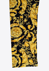 Versace Kids Girls Greca Waist Barocco Leggings Yellow 1000364 1A02445-5B000