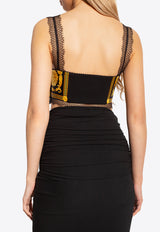 Versace Barocco Sleeveless Cropped Top 1001347 1A04236-5B000