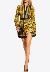 Versace Long-Sleeved Barocco Shirt in Silk 1001360 1A04236-5B000