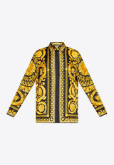 Versace Long-Sleeved Barocco Shirt in Silk 1001360 1A04236-5B000