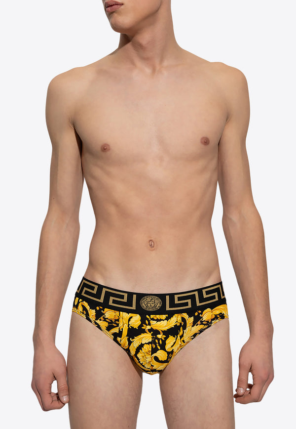 Versace Barocco Print Briefs 1001383 1A00515-5B010