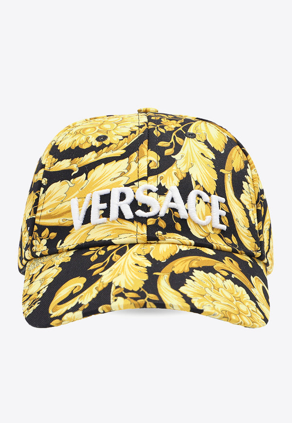 Versace Logo-Embroidered Barocco Baseball Cap 1001590 1A01281-5B000