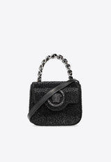 Versace Mini La Medusa Crystal-Embellished Shoulder Bag 1003016 1A06487-1B00E