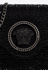 Versace Crystal-Embellished La Medusa Envelope Clutch 1003018 1A06487-1B00E