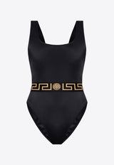 Versace Greca Band One-Piece Swimsuit 1003204 A232185-1B000