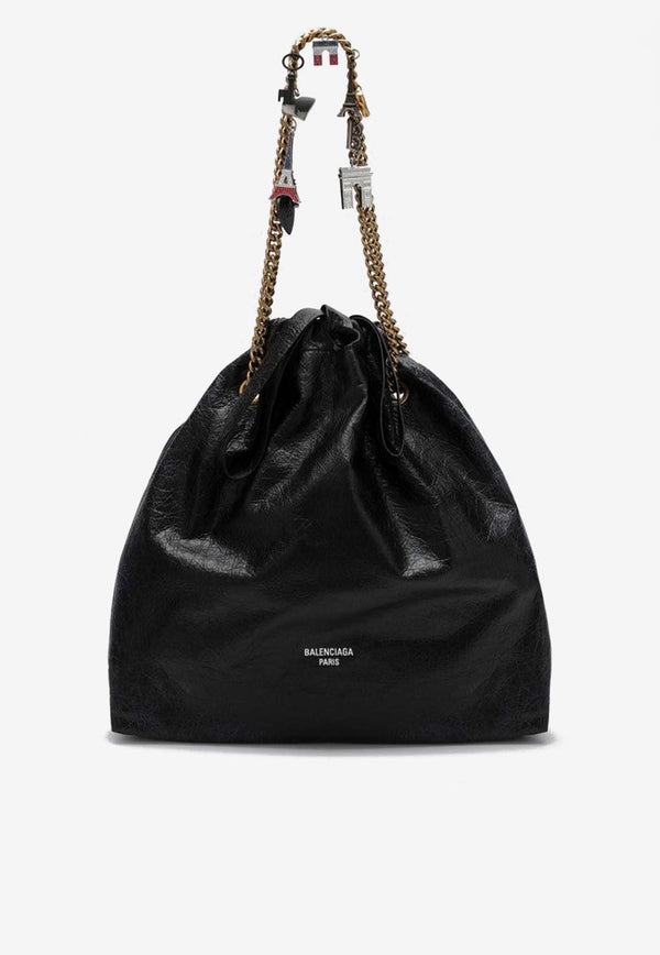 Balenciaga Medium Crush Tote Bag 7429412AA6W/P_BALEN-1000 Black