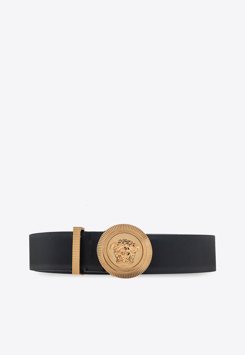 Versace Medusa Buckle Leather Belt Black 1004009 DV3T-1B00V