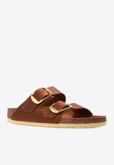 Birkenstock Arizona Big Buckle Leather Slides 1011073 0-COGNAC