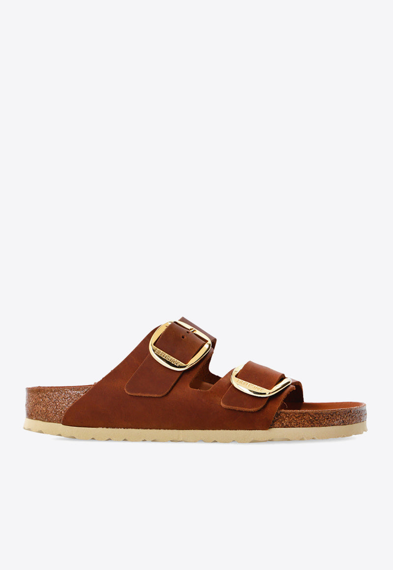 Birkenstock Arizona Big Buckle Leather Slides 1011073 0-COGNAC