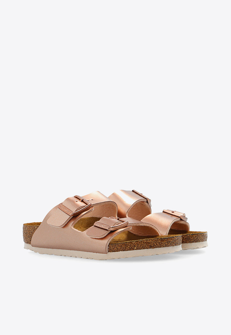 Birkenstock Kids Kids Arizona Birko-Flor Slides 1012478 0-ELECTRIC METALLIC COPPER