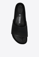 Birkenstock Barbados Logo-Embossed Slides 1015398 F-BLACK