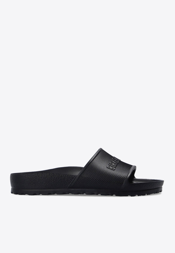 Birkenstock Barbados Logo-Embossed Slides 1015398 F-BLACK