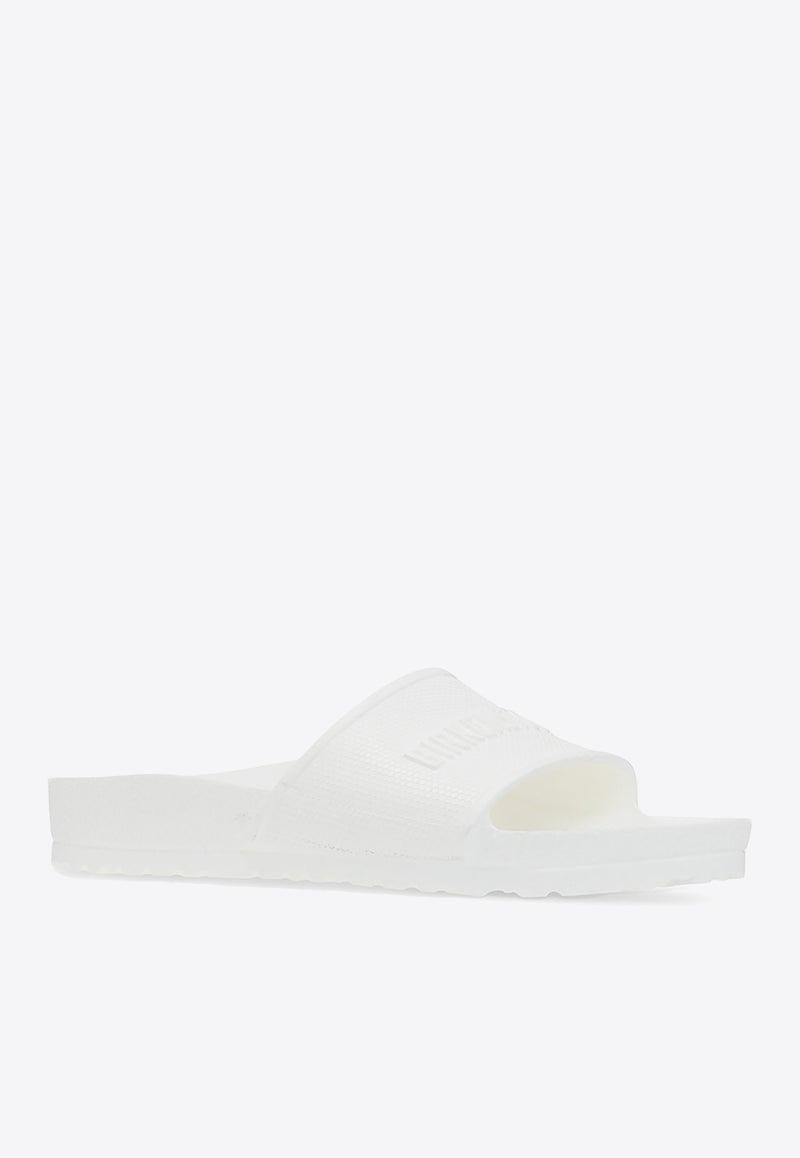 Birkenstock Barbados Logo-Embossed Slides 1015399 0-WHITE