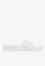 Birkenstock Barbados Logo-Embossed Slides 1015399 0-WHITE