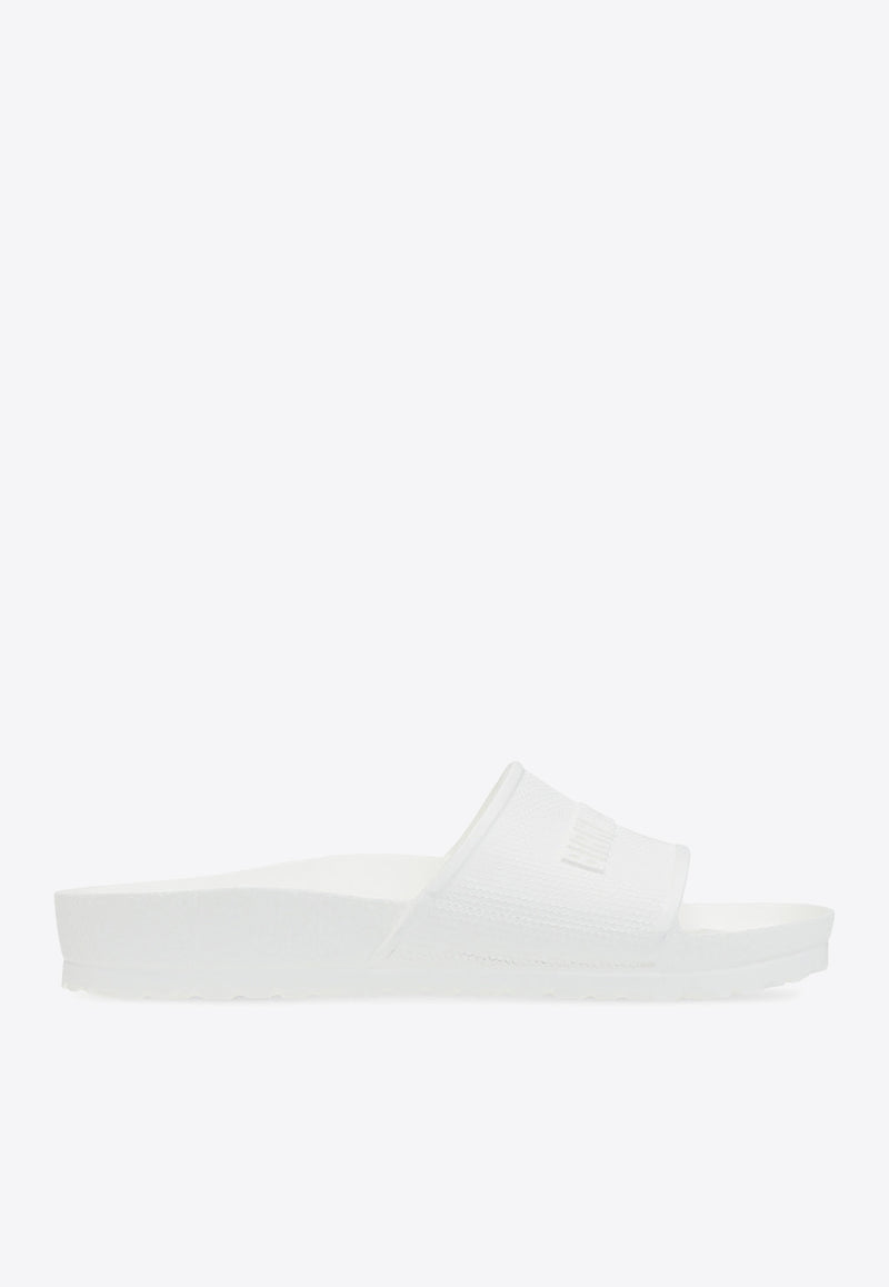 Birkenstock Barbados Logo-Embossed Slides 1015399 0-WHITE